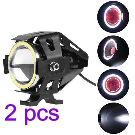 Pcs W Conduit De Moto Led Phare Projecteur Feu Antibrouillard U