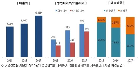 애경산업 작년 영업익 497억원역대 최대 실적