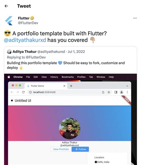 Github Adityathakurxd Flutter Portfolio A Responsive Portfolio Made