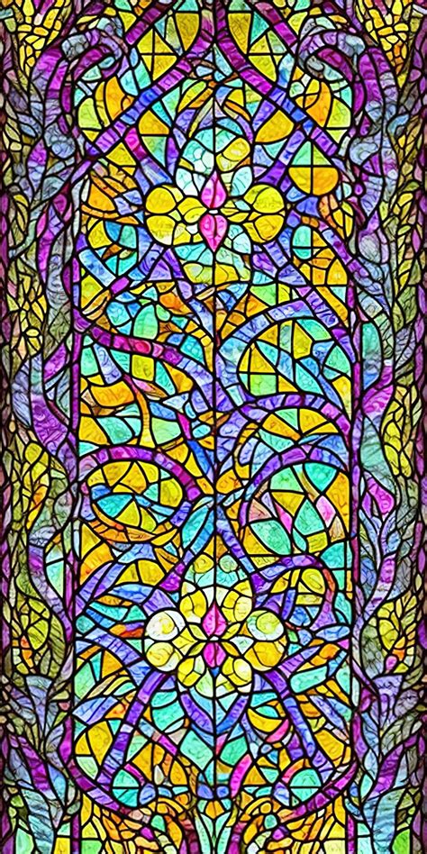 Premium Ai Image Stained Glass Windows Background