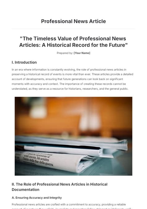 Free Journal Article Format Template To Edit Online