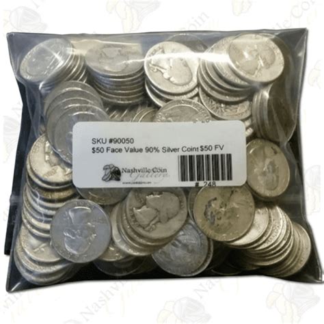 US 90% "Junk" Silver Coins, $50.00 face -- SKU #90050