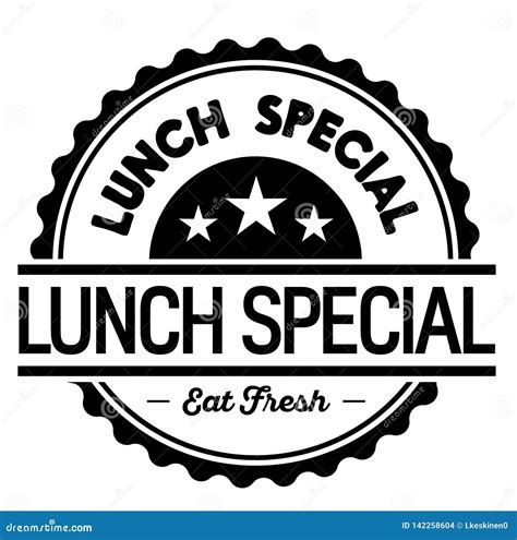 Lunch Special Label Stock Vector Illustration Of Sign