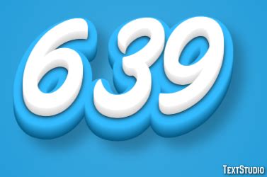 639 Text effect and logo design Number | TextStudio