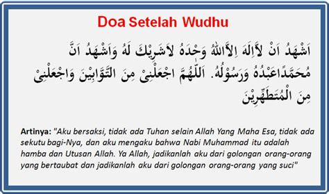 Doa Doa Wudhu Lengkap Dan Artinya Homecare24