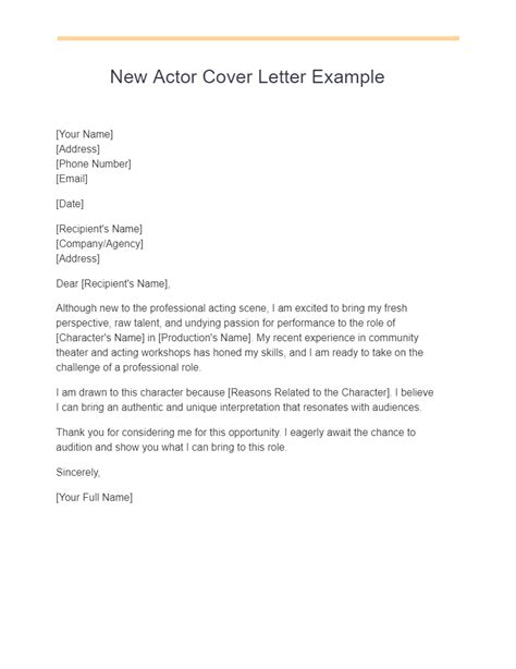 Acting Cover Letter 21 Examples How To Write Pdf Tips