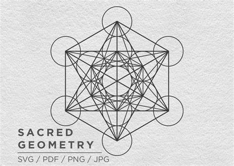 Sacred Geometry Svg Metatrons Cube Cut File Digital File Etsy