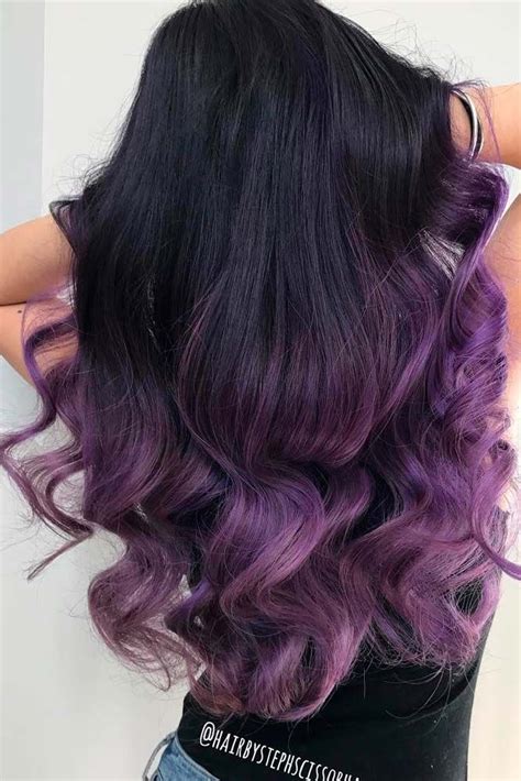 Image Result For Purple Streaks In Dark Hair Dark Purple Hair Color