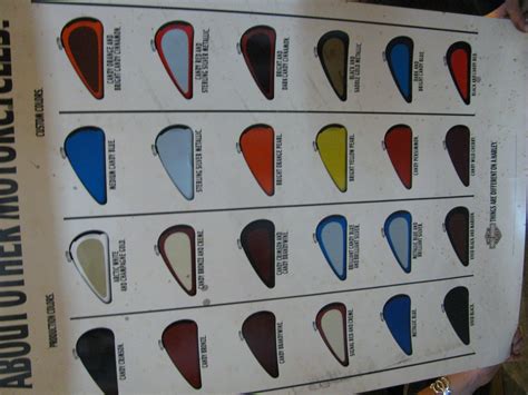 Harley Davidson Paint Color Chart