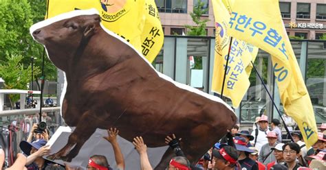 ‘국회로 가고싶 소여의도서 열린 한우법 제정 집회