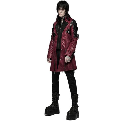 Red And Black Poisonblack Males Jacket By Punk Rave The Dark Store