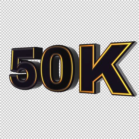Premium Psd 50k Percent 3d Render