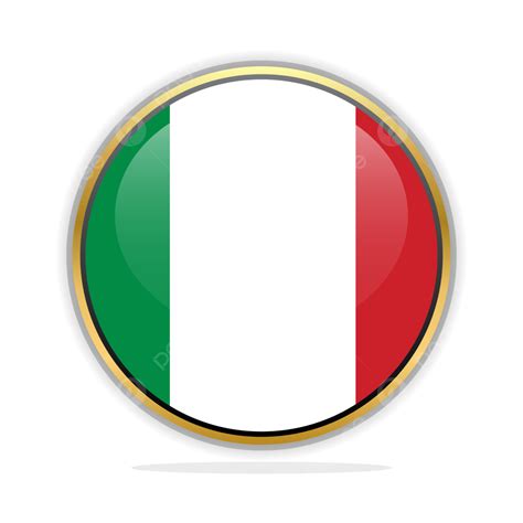 Button Flag Design Template Italy Vector Flag Vector Flag Button