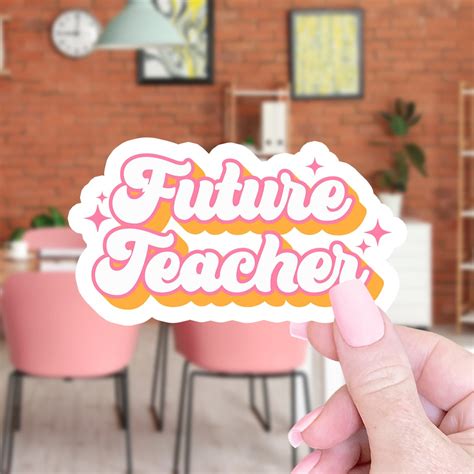 Future Teacher Sticker T Teacher In Progess Laptop Sticker Etsy