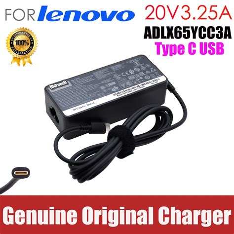 Original 65w 20v 3 25a Typec Ac Adapter Laptop Charger For Lenovo Thinkpad X280 X380 X390 X395