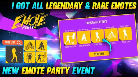 New Emote Party Event Free Fire Free Fire New Event Emote Party