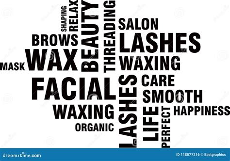 Beauty And Spa Word Collage Stock Vector Illustration Of Graphical