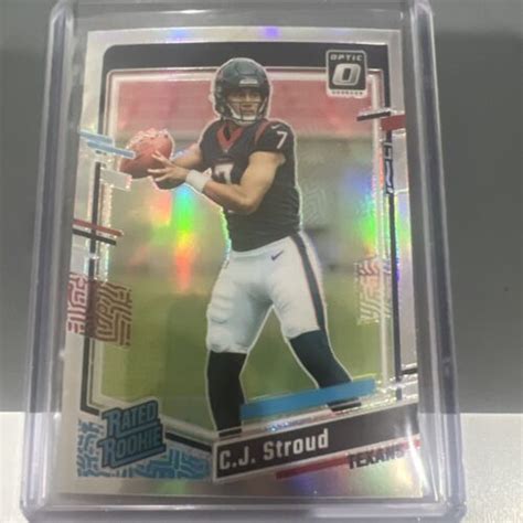 Cj Stroud Donruss Optic Silver Holo Prizm Rated Rookie Rc