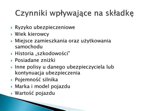 Sk Adki I Taryfy W Ubezpieczeniach Oc Komunikacyjnych Ppt Pobierz