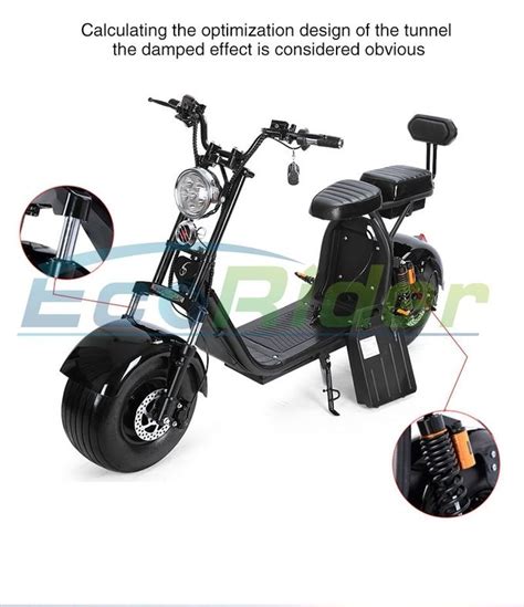 Vespa eléctrica de la rueda gorda del neumático 1500w 60v 12ah 2 de