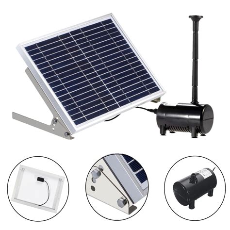 Solar Panel Powered Brushless Water Fountain Pump For Pond Garden ...