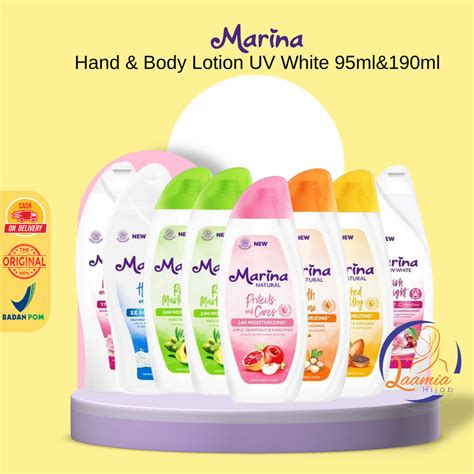 Jual Marina Hand And Body Lotion Uv White Natural 95ml 190ml Shopee