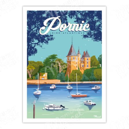 Affiche PORNIC Marcel Travel Posters Taille 30 X 40 Cm