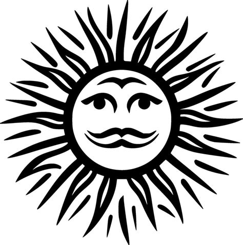 Sun, Black and White Vector illustration 41008689 Vector Art at Vecteezy