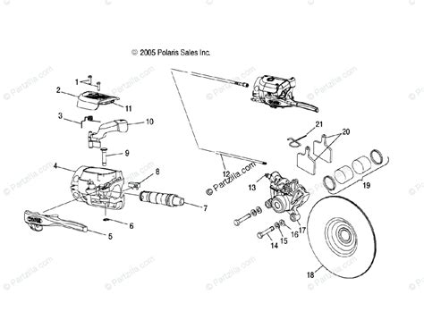 Polaris Snowmobile 2006 Oem Parts Diagram For Brake System