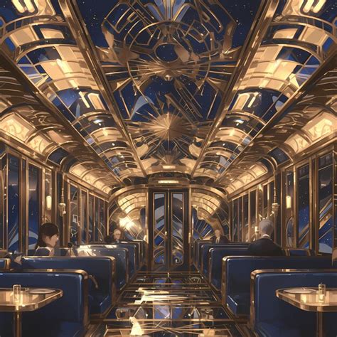 Premium Photo | Luxurious Art Deco Train Interior