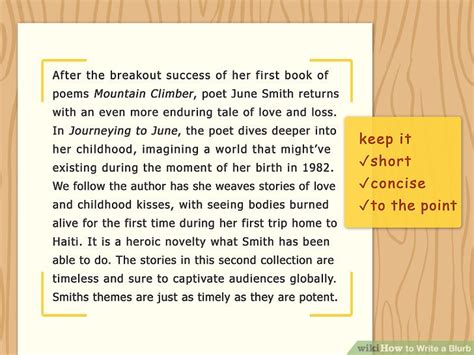 How To Write A Blurb 13 Steps With Pictures WikiHow