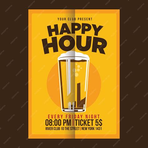 Premium PSD | Happy Hour Beer Promo