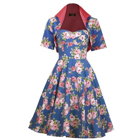 1950s Swing Dress Ensemble Royal Rose 51 Liked On Polyvore Featuring