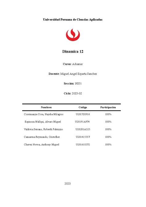 Dinamica Universidad Peruana De Ciencias Aplicadas Dinamica