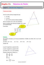 Cours Théorème de Thalès 4ème