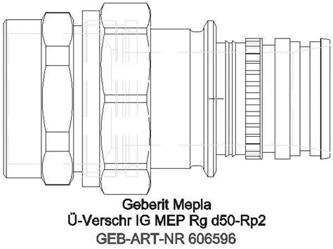 Cad Detail Ge Mepla Bergangsverschraubung Mit Ig Rg D Rp