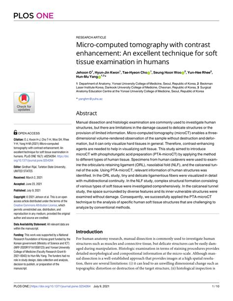 Pdf Micro Computed Tomography With Contrast Enhancement An Excellent