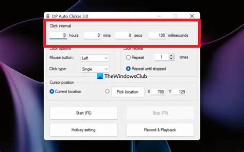 Automate Mouse Clicks Using Op Auto Clicker For Windows