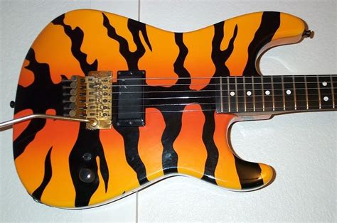 Tiger Striped Guitar Ja Cool Guitar Jackson Guitars Guitar