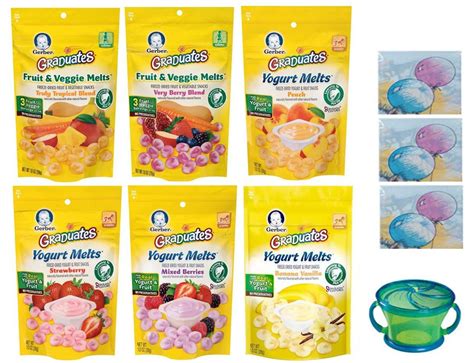 Gerber Graduates Yogurt Melts Variety Pack And Snack Catcher Cup 4