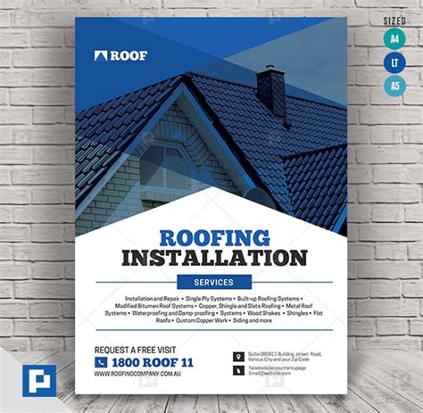 Roofing Installation Service Flyer PSDPixel Roofing Roofing