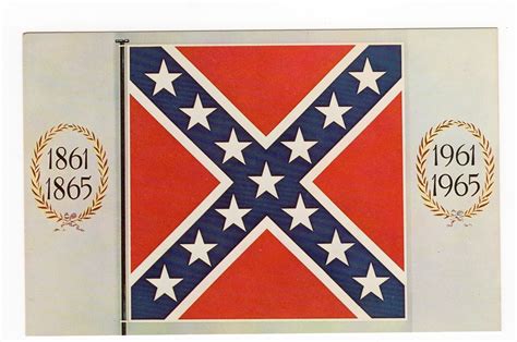 Chrome postcard. Confederate Battle Flag. 1861 -1865. | Jackie's ...