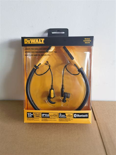 Dewalt Wireless Bluetooth Jobsite Pro Neckband Headphones Neckband Earphones With 15h Playtime