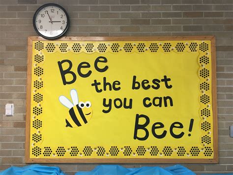 Back To School Bulletin Board Growth Mindset Bee The Best You Can Bee 🐝 Bee Bulletin