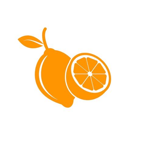 Orangen Vektor Logo Design Vorlage Premium Vektor