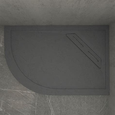 Kudos Connect 2 Right Hand Offset Quadrant Slate Grey Shower Tray 1000