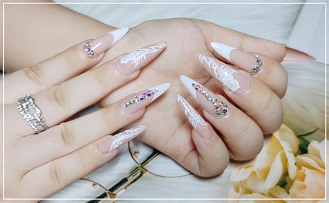 Pi Ces Stiletto Press Sur Les Ongles Longs Faux Ongles Fran Ais