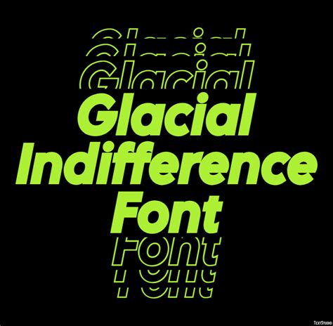 Glacial Indifference Font Text Effect And Logo Design Font