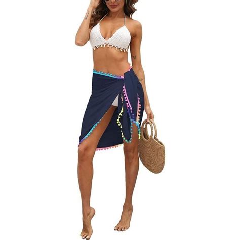 Plage Femme Couverture De Bikini Cache Maillot Bikini Charpe Jupe De