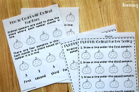 Pumpkin Places Ordinal Number Lesson Look We Re Learning